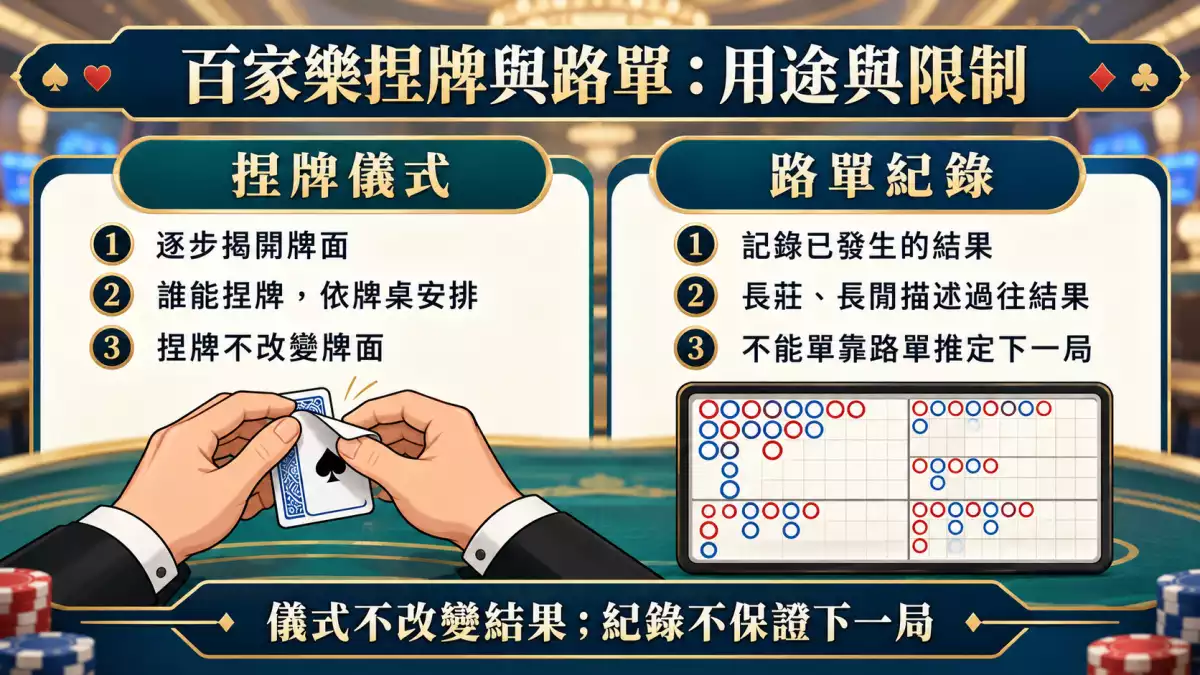 百家樂捏牌儀式與路單紀錄的用途及限制